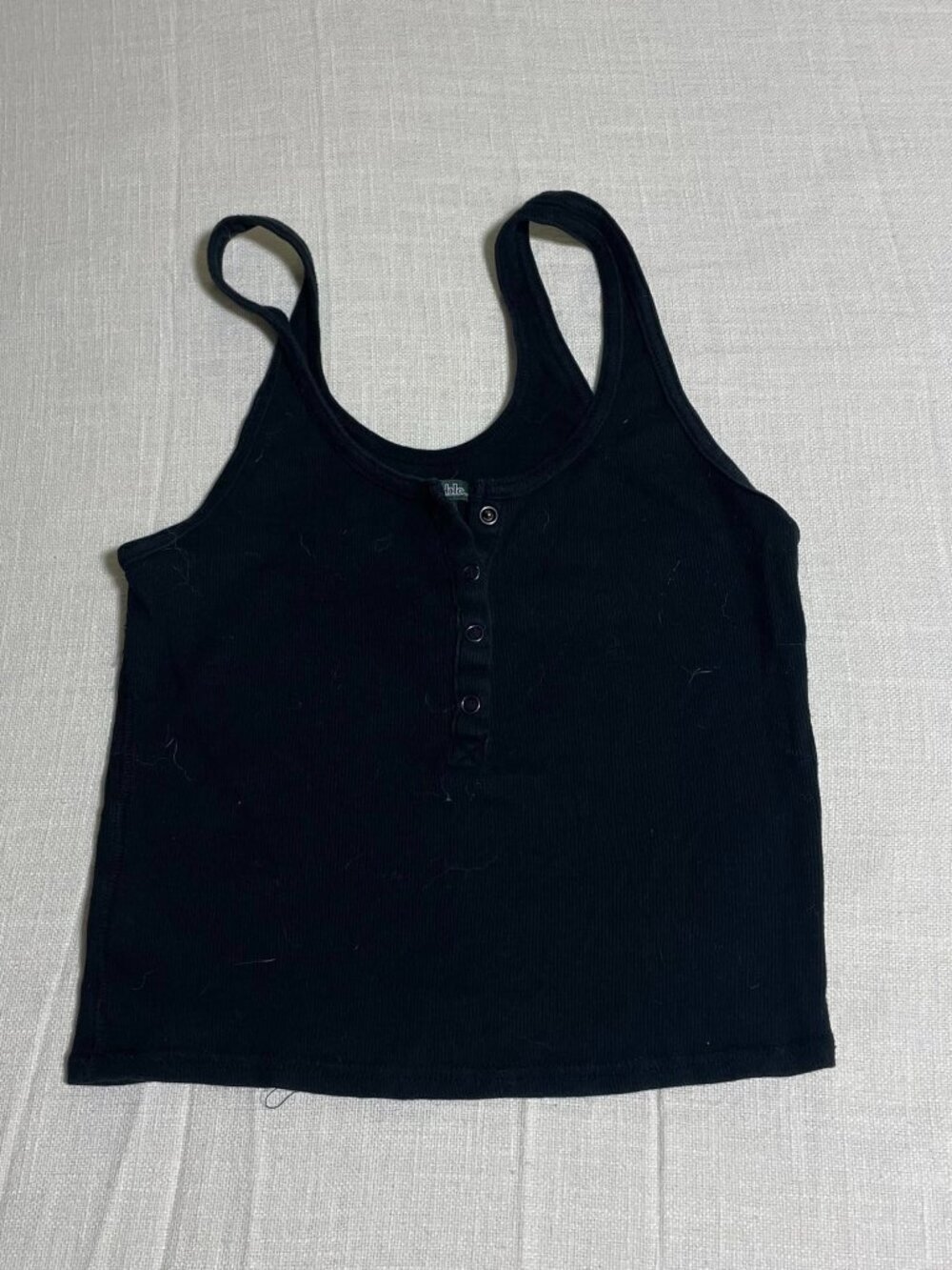 Womens Wiild Fable Black Cropped Tank Top (Size S)